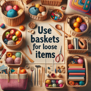 Use Baskets for Loose Items