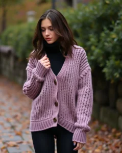 Chunky Knit Cardigan and Leggings