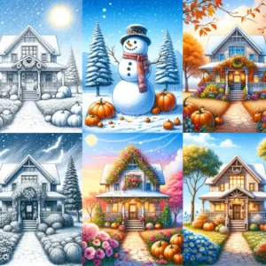 Seasonal House Drawing Ideas