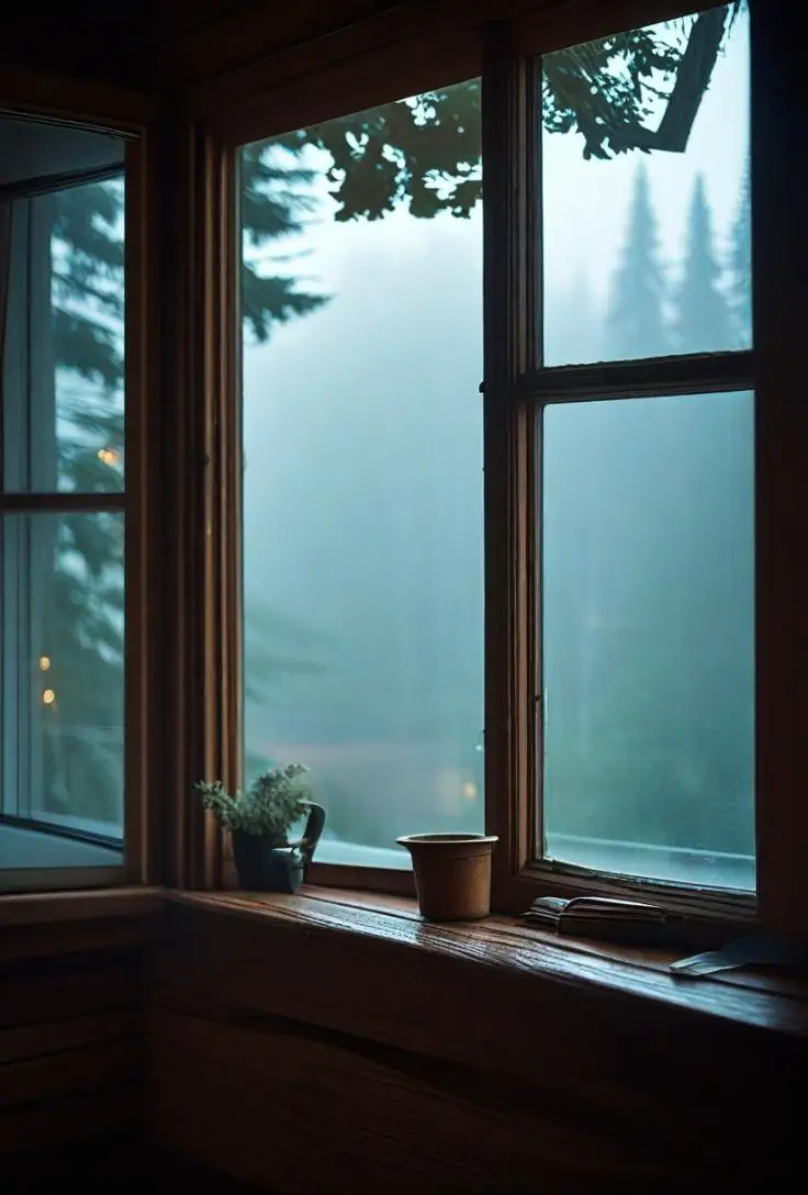 The Foggy Morning Window Scene