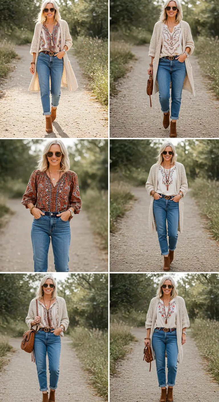 Styling Mom Jean- Boho-Inspired Styles