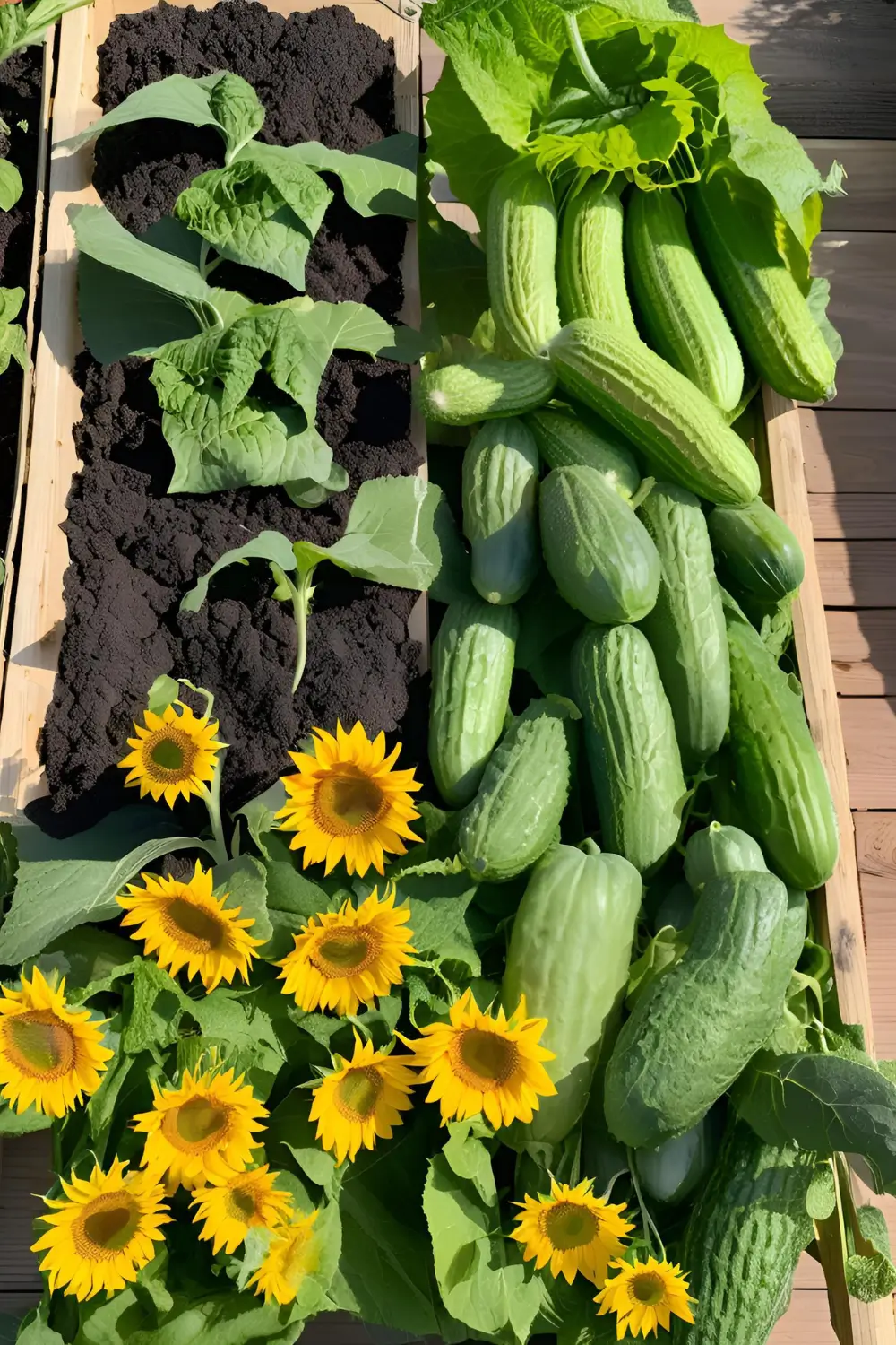 Sunflowers + Cucumbers