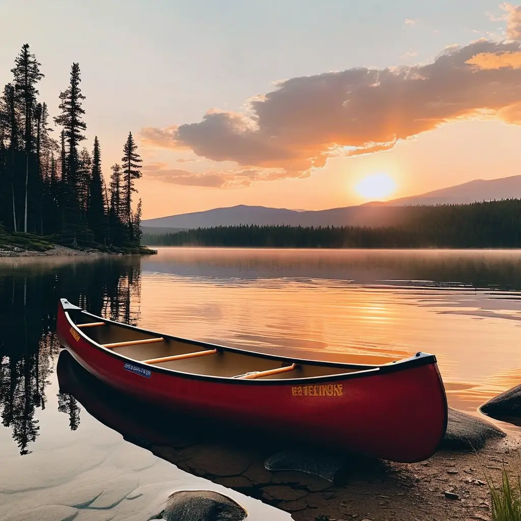 The Lakeside Canoe Sunrise