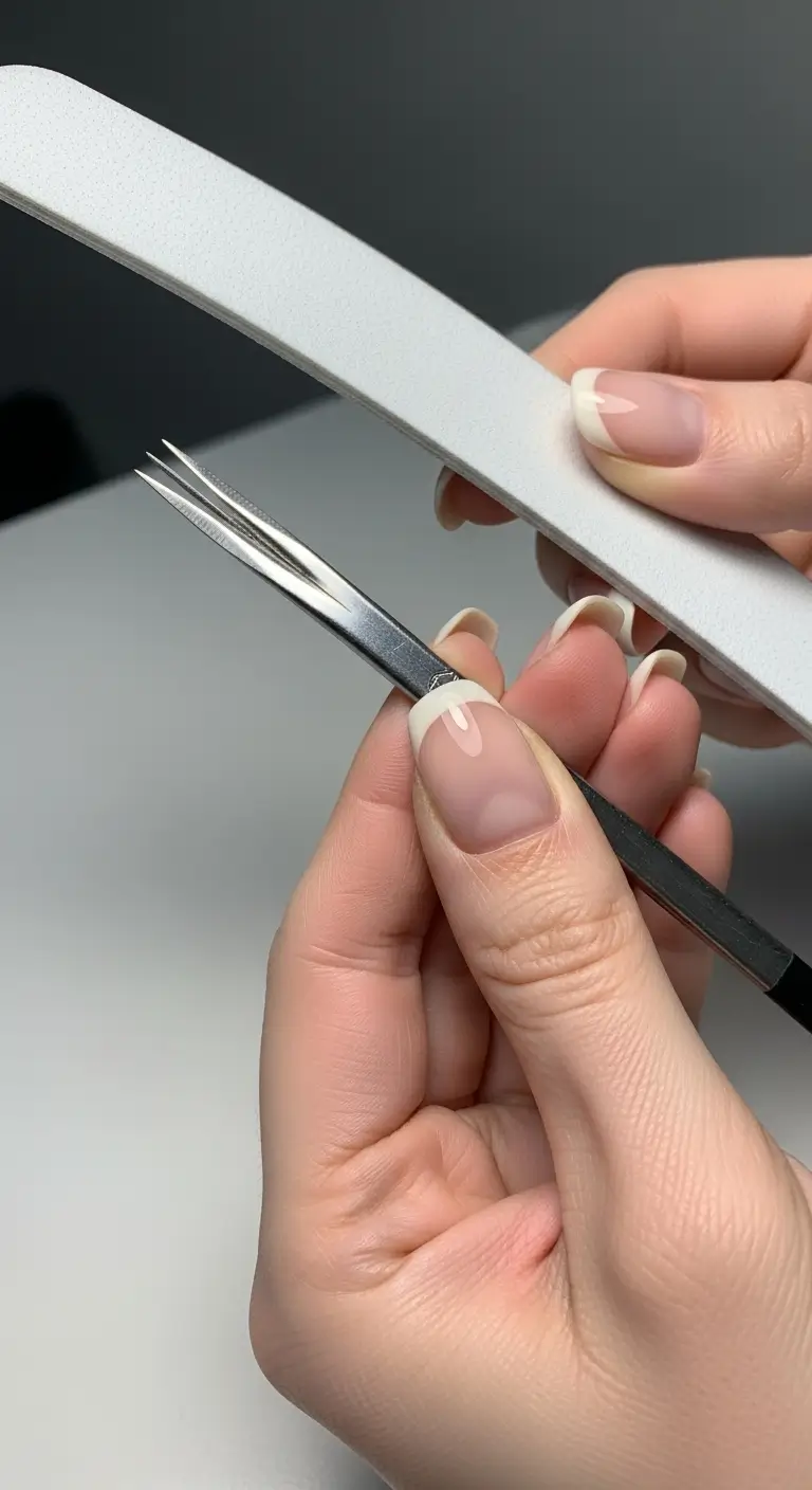 Filing back and forth damages nails