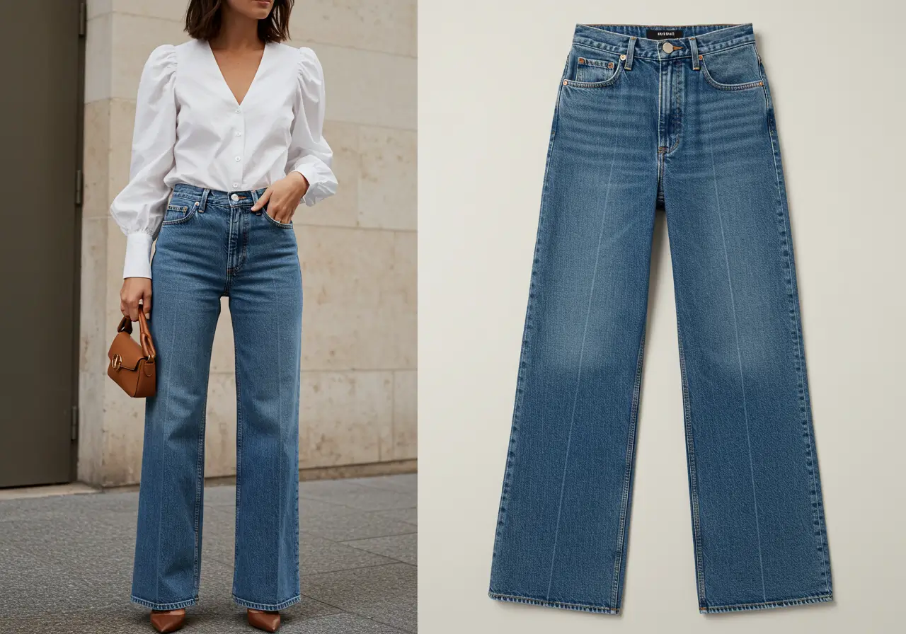 Tailored Blouses- wide leg jeans