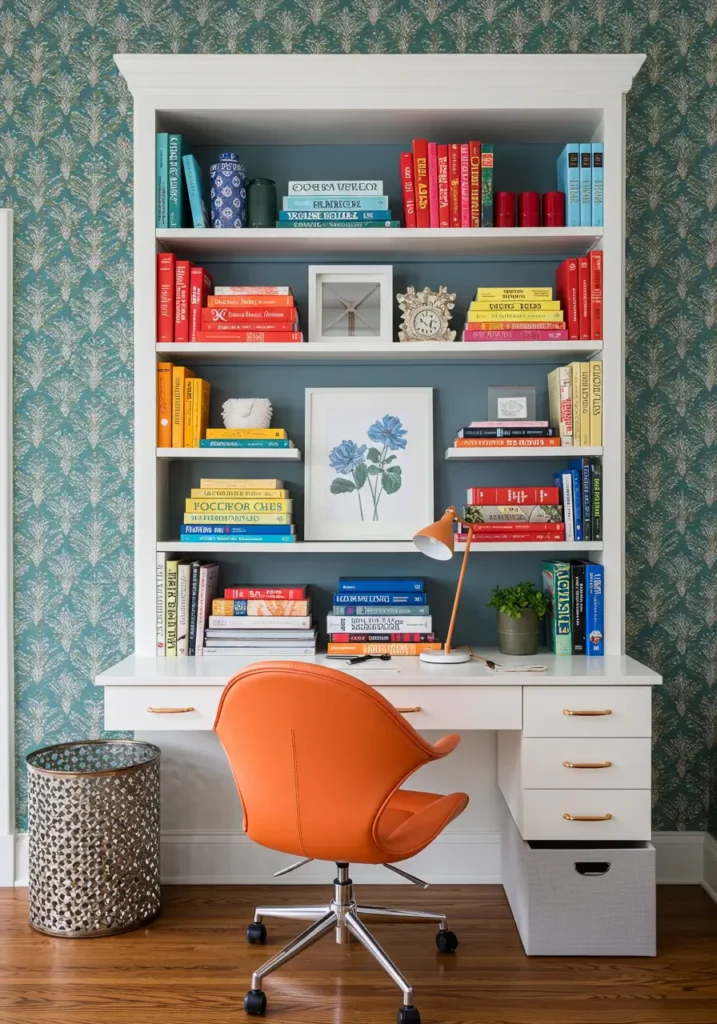 Bold Geometric Bookshelf- Functional Art