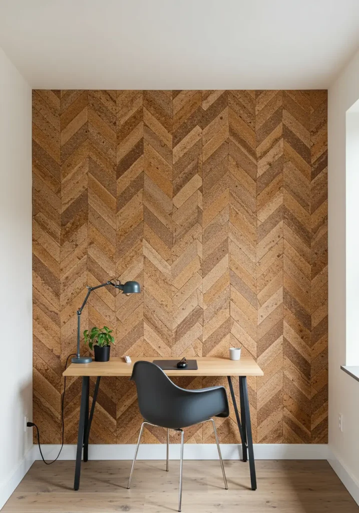 Cork Wall Tiles in a Pattern- Modern Texture