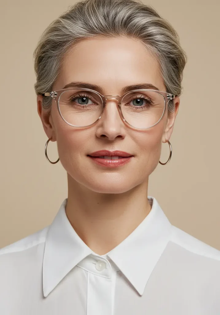 Glasses for Women Over 40- Crystal Clear Frames