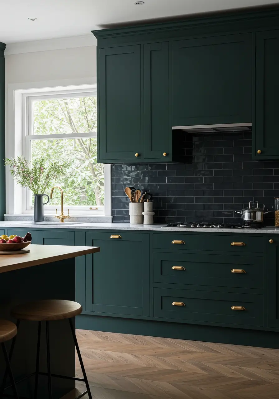 Darker Cabinetry and Rich Tones