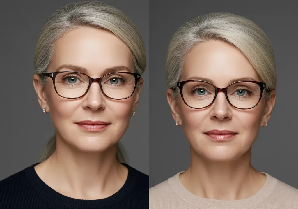 Glasses for Women Over 40- Face Shape Analysis