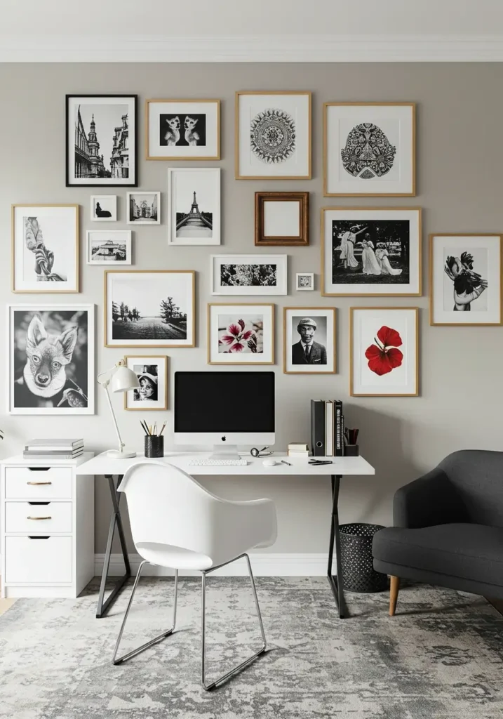 Gallery Wall of Framed Art- Personal and Inspiring
