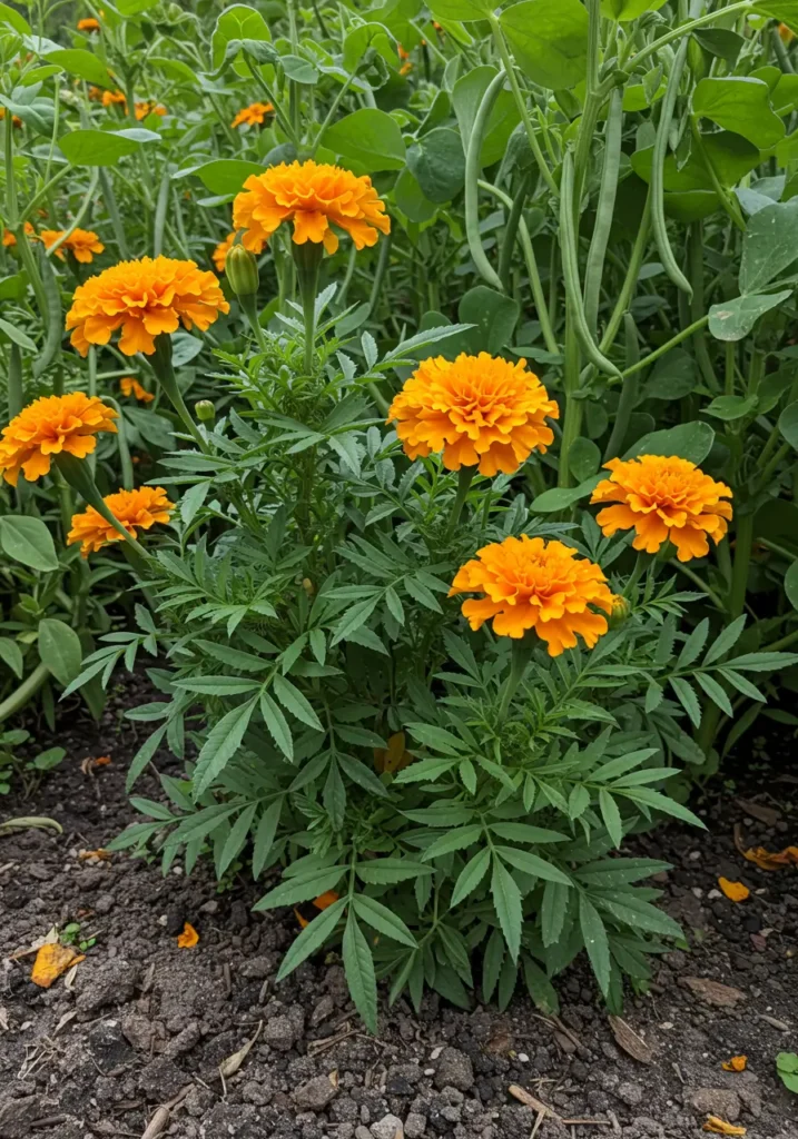 Green Beans and Marigolds