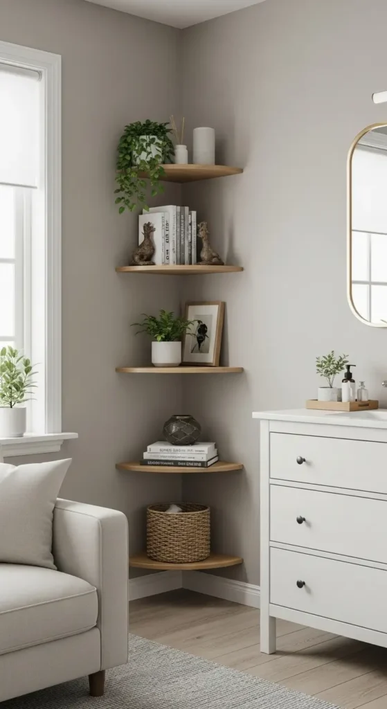 Install Corner Shelves