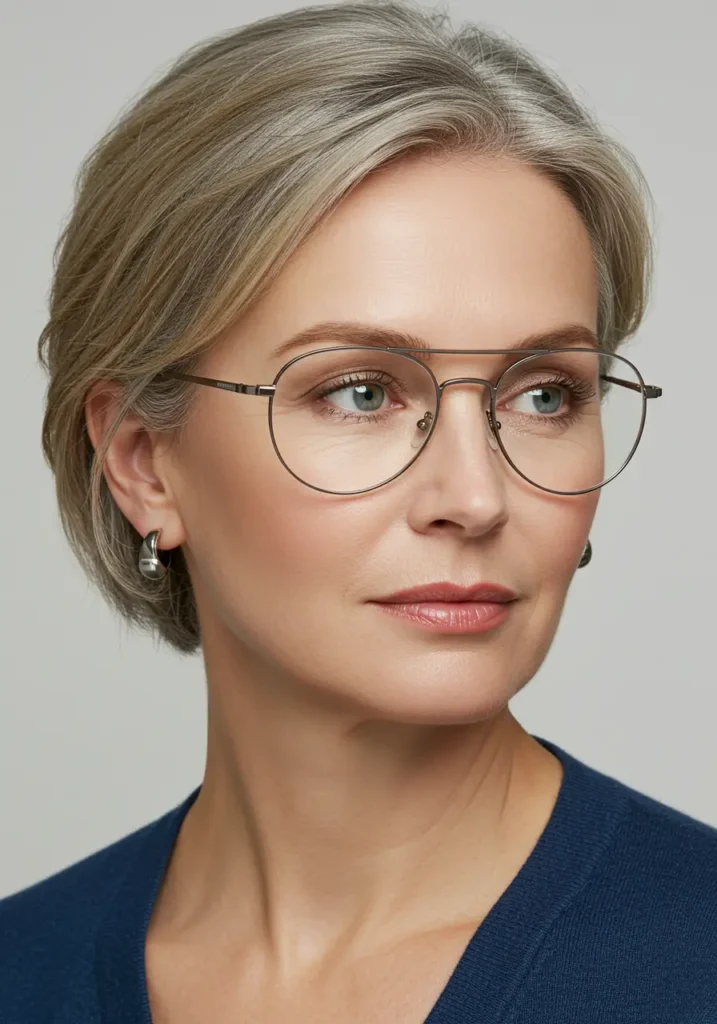 Glasses for Women Over 40- Modern Aviator