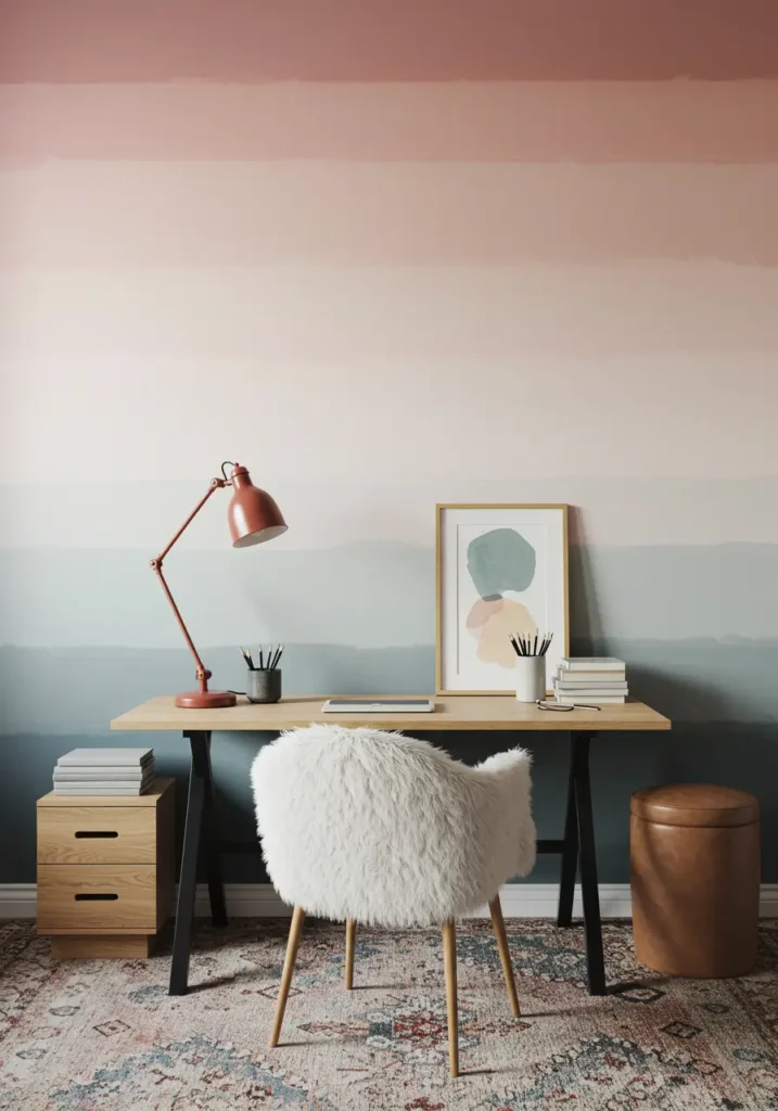 Ombre Painted Wall- Gradual Color Transition