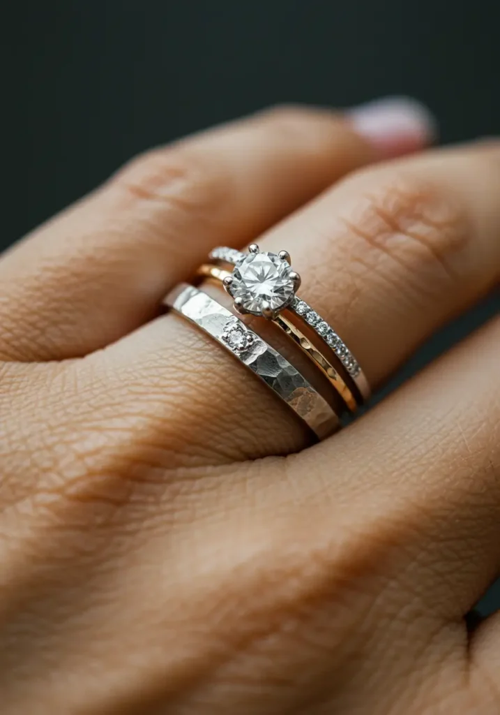 Textured or Hammered Band