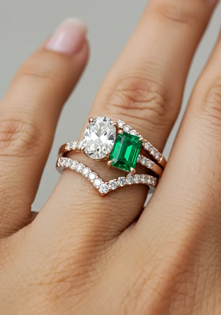 The Toi et Moi Ring with Contrasting Gems