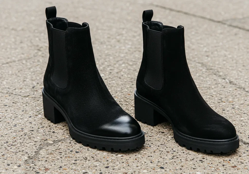 The material of your black boots