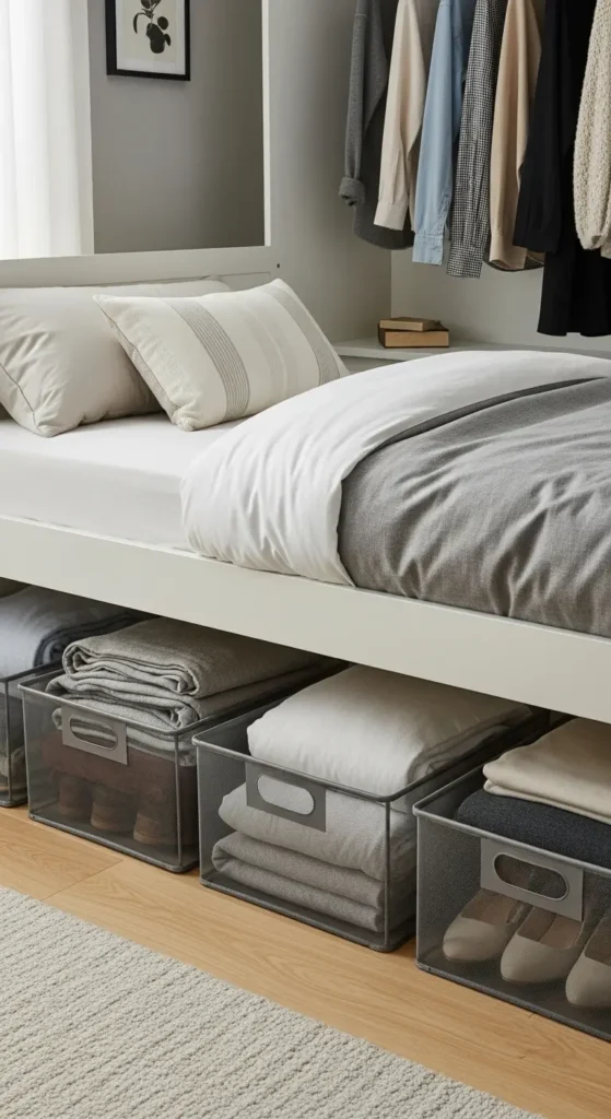 Use Under-Bed Storage Drawers or Bins