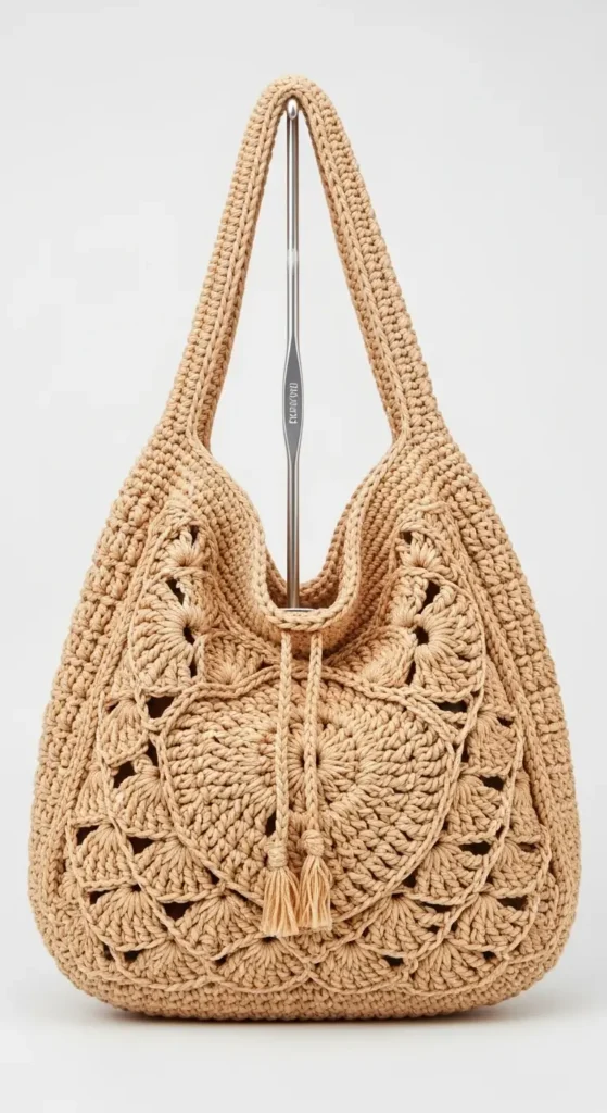 crochet handbag- Hook Size