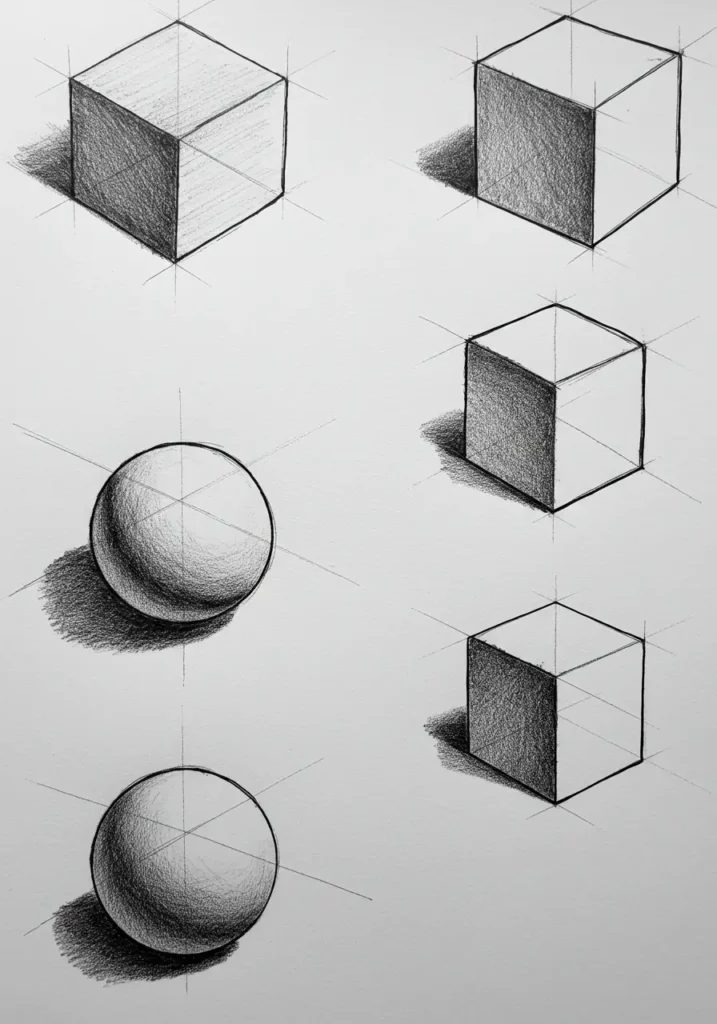 pencil drawing- Understanding Light and Shadow