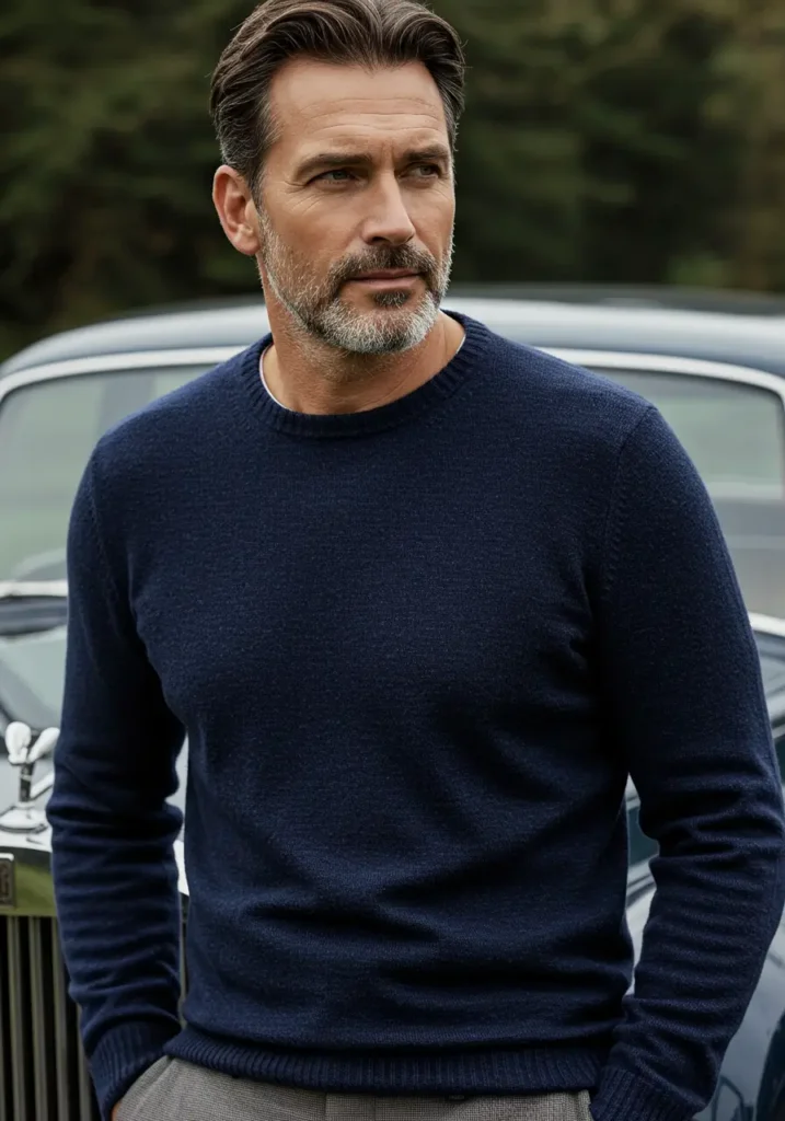 Cashmere or lambswool crewneck