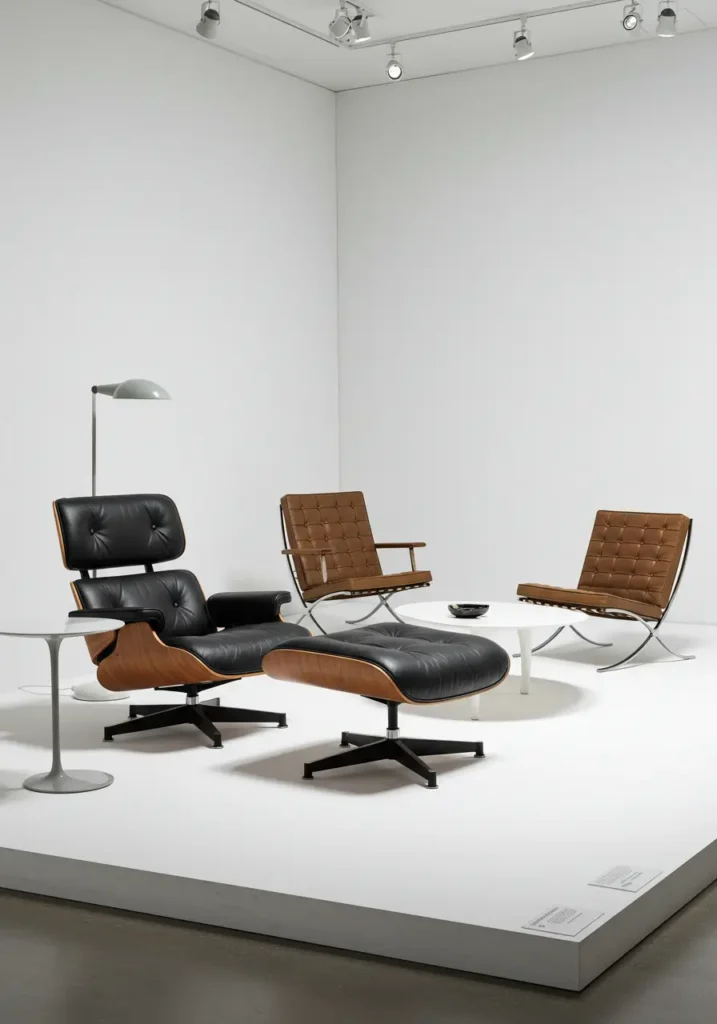 Collection of iconic mid-century modern furniture