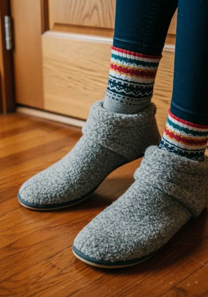 Footwear for Comfort-Plush Slippers