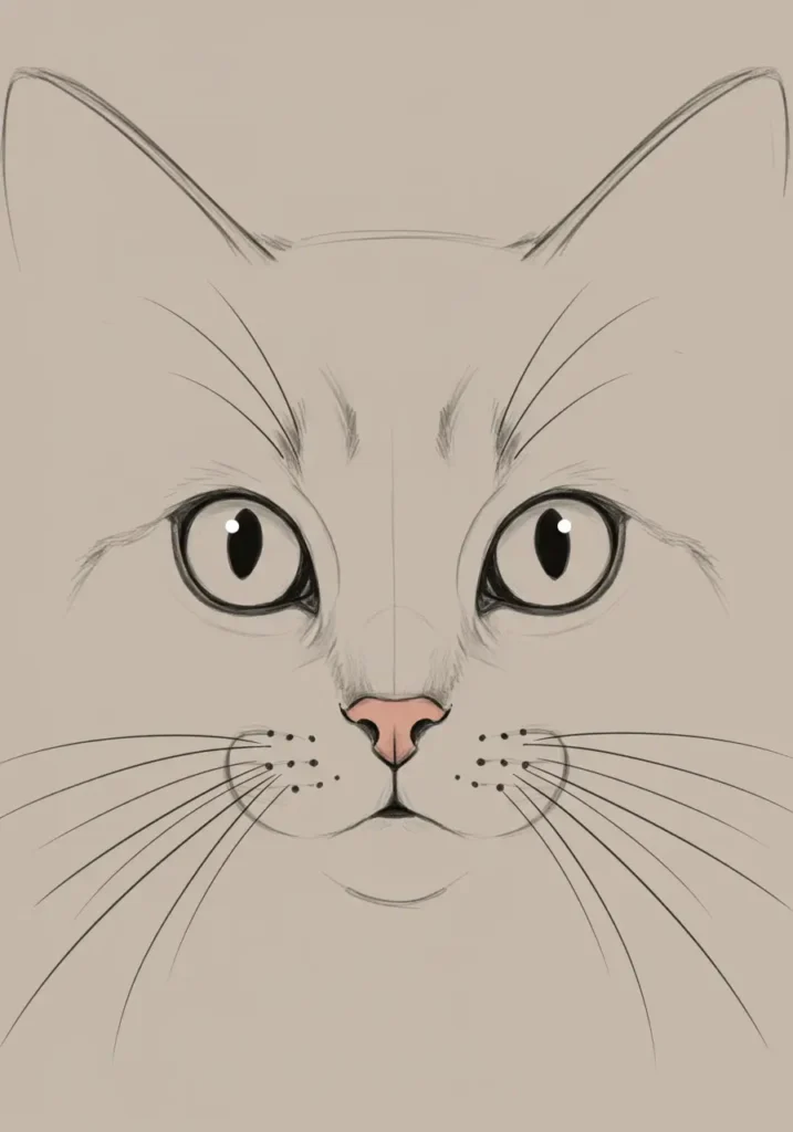 How to Draw a Cat Face