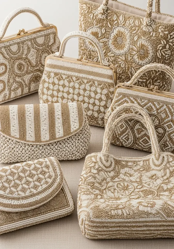 Neutral Beaded Bags