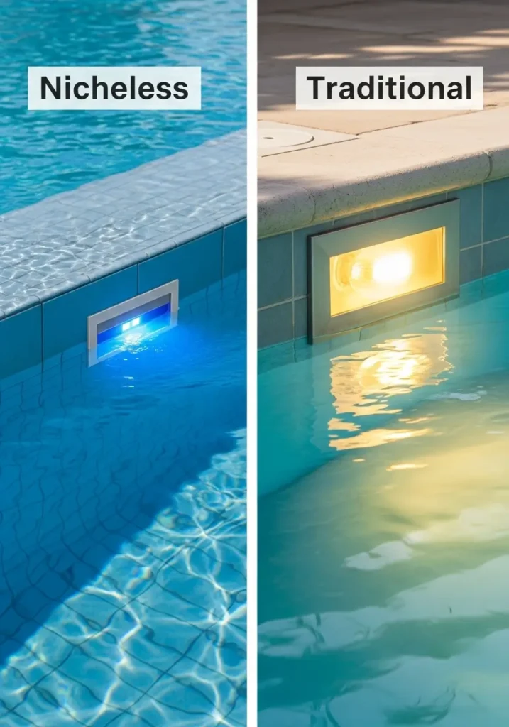 Nicheless vs. Traditional Pool Lights