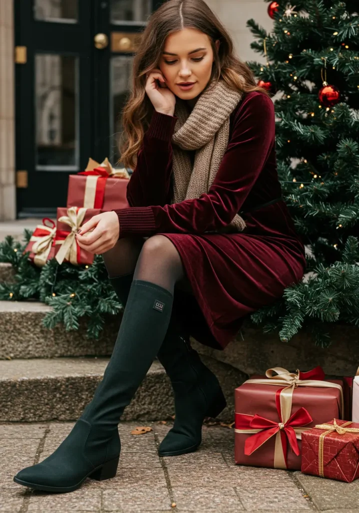Styling Compression Socks Outfits in Winter