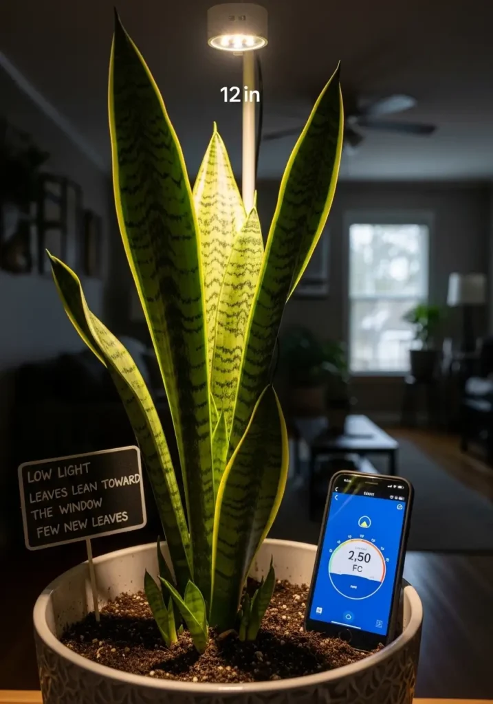 snake plant- Light is too low for offsets