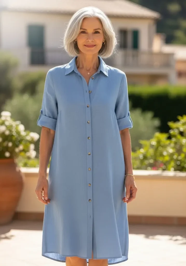 Linen Shirtdress- Dress at 60
