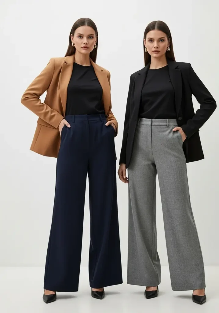 The Power Suit Alternative- Secrets for Wearing Wide Leg Pants