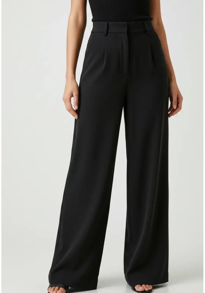 The Two-Finger Waistband Rule- Secrets for Wearing Wide Leg Pants