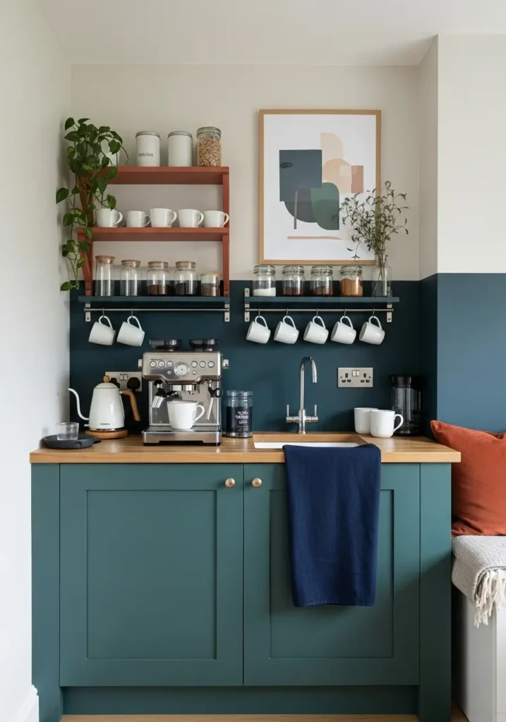 Bold Color Statement Coffee Bar