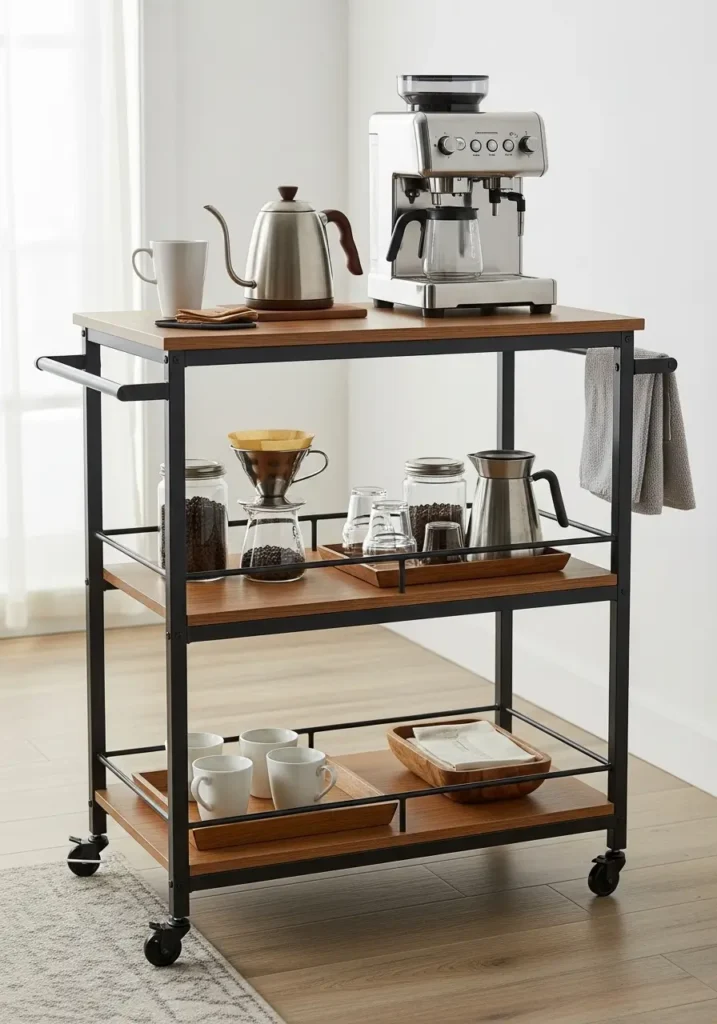 Rolling Cart Home Coffee Bar