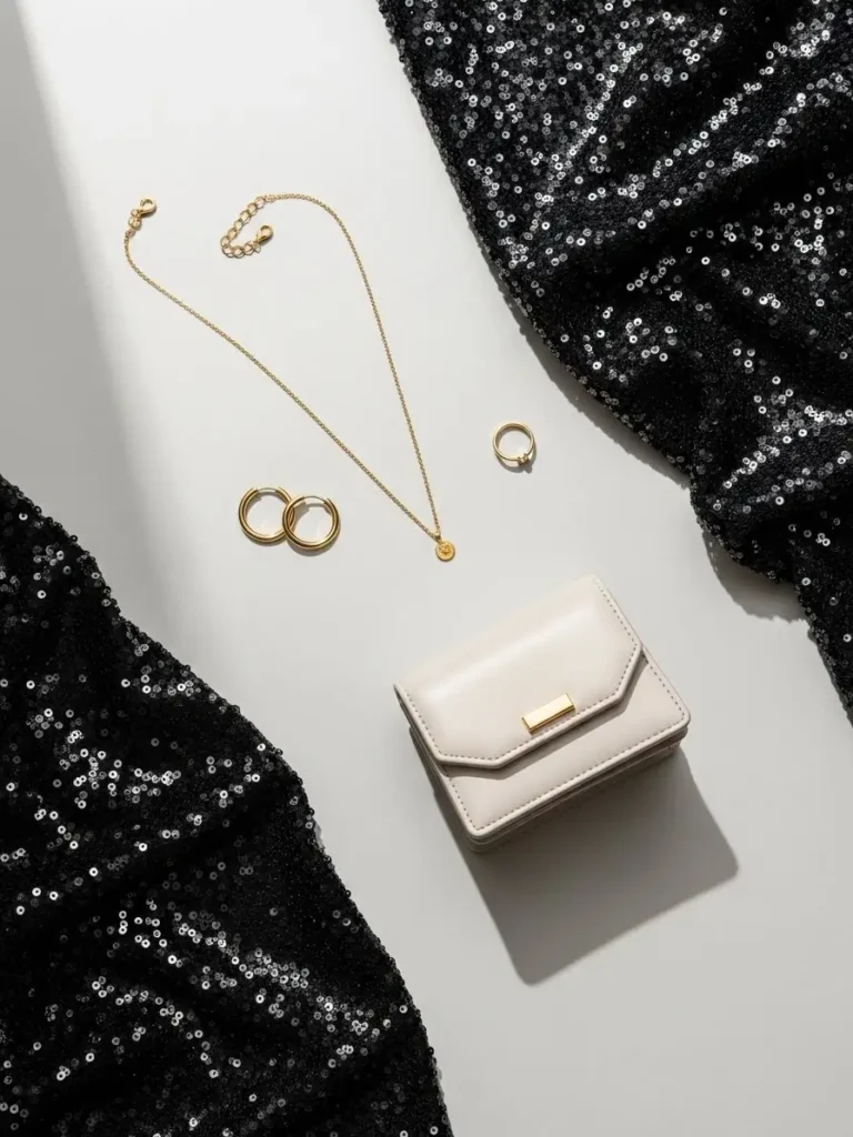 Accessories that keep sequins chic