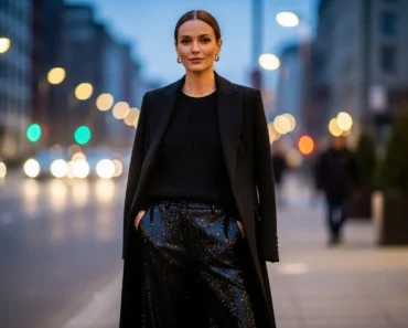Black Sequin Pants Outfit Guide That Looks Modern