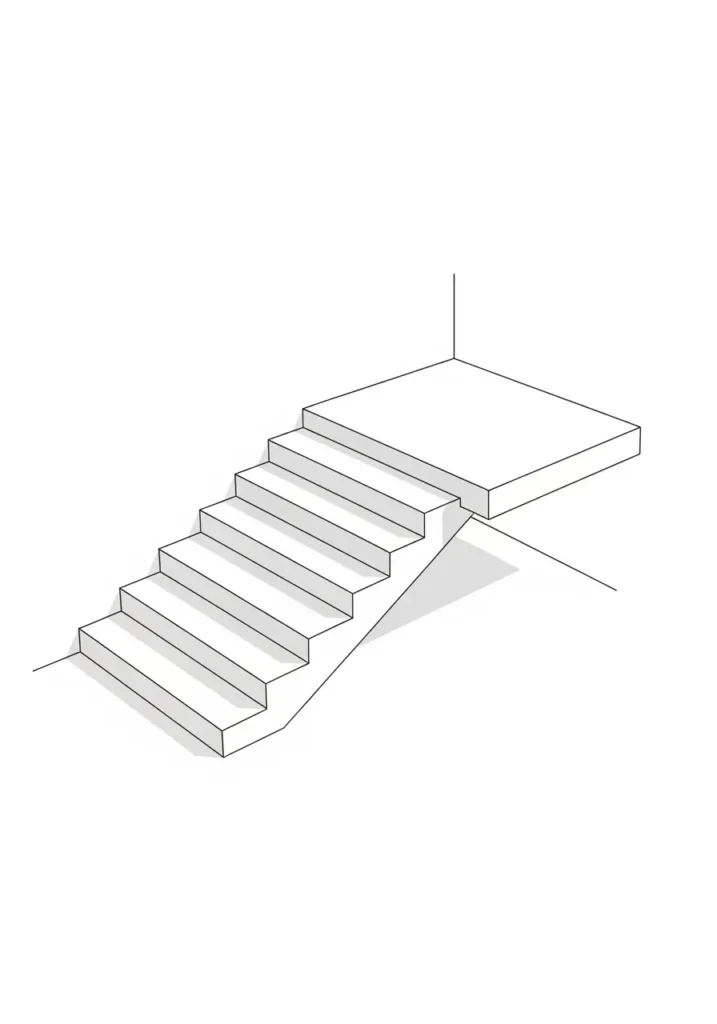L-shaped stairs