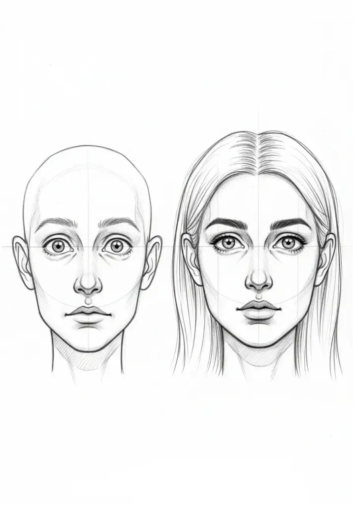 How to Draw Faces For Beginners: Simple Steps That Actually Help Foreheads are drawn way too small