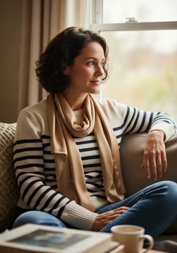 Layered over Simple Knitwear