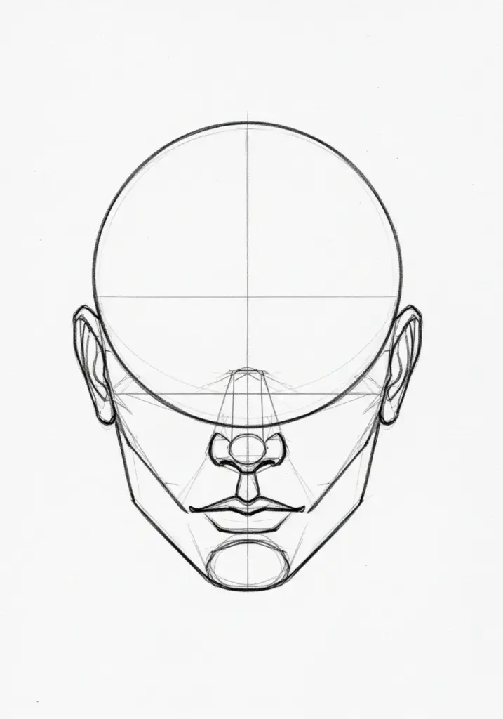 How to Draw Faces For Beginners: Simple Steps That Actually Help The Cranial Sphere and the Jaw