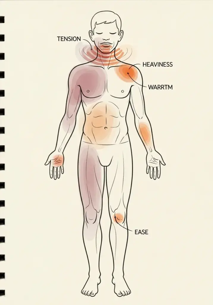 A body map of tension and relief