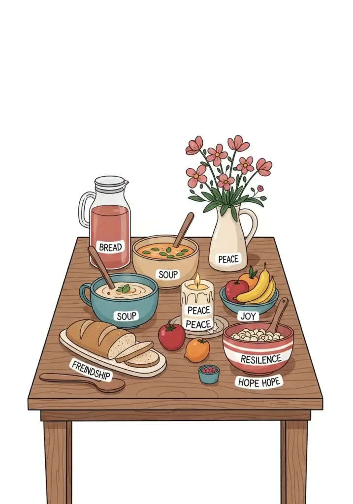 A gratitude table