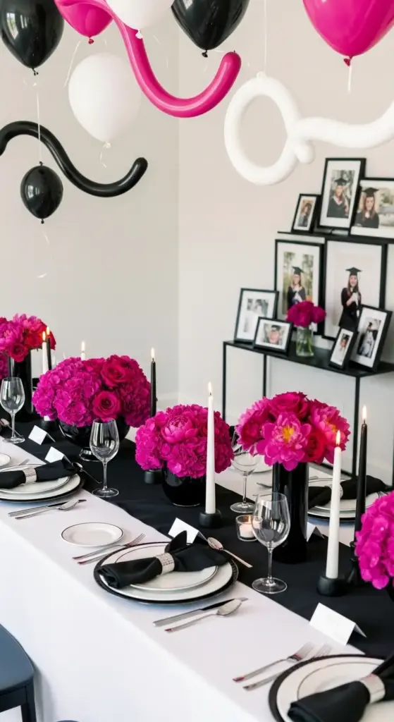 Black, white, and one accent color