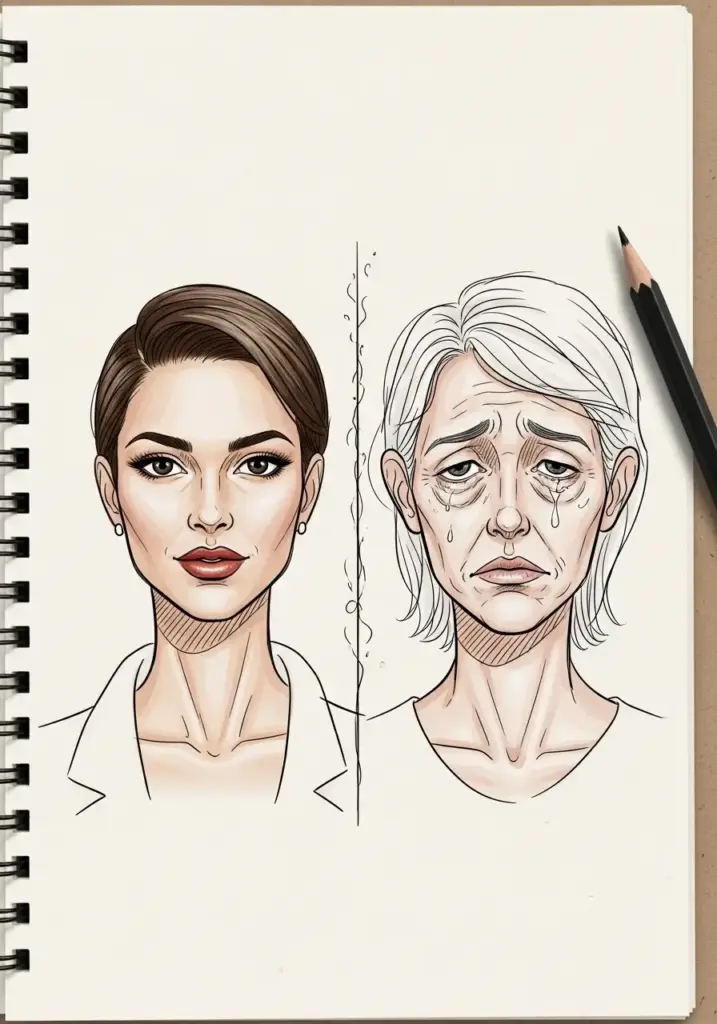 The face you show and the face you feel