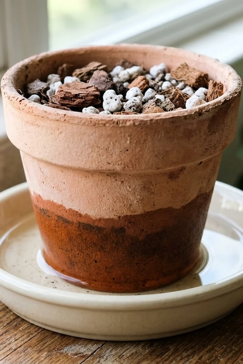 The Misting Houseplants Illusion: Why Spray Bottles Do Not Raise Ambient Humidity (and the Microclimate Grouping & Boundary Layer Physics) Macro view of potted tropical plant foliage clustered together with pebble tray humidity pad